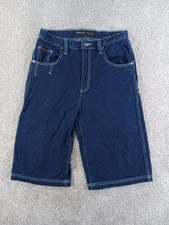 Fubu The Collection Boys Shorts 18 Blue Denim Cotton Loose Fit