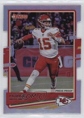 2020 Panini Donruss Press Proof Silver Die-Cut 45/75 Patrick Mahomes II #1 1qq6