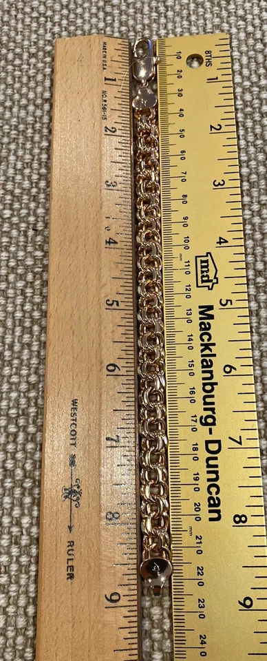 "Pulsera Bismark llena de oro de 18k 8,6""!/ 10 mm sin deslustre y níquel" Foto 2 de 4