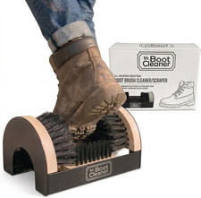 Heavy Duty Boot Cleaner Scrubber, for Mounted or Portable Use, Wood Boot/Shoe