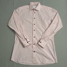 Eton Shirt Men 16 41 Pink Contemporary Fit Dress Button Front Cotton Work Office