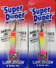 (2) Luhr Jensen Super Duper 503 Rainbow 1303-503-0315 Fishing Lures