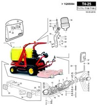 Proiettore anteriore sinistro ORIGINALE GIANNI FERRARI turbo 1-2-4 00.40.00.1281