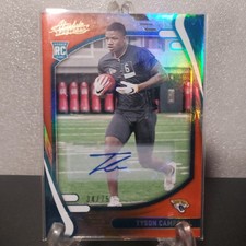 2021 Absolute Spectrum Orange Signatures /75 Tyson Campbell Browns RC Auto