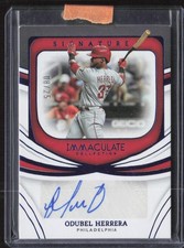 2022 Panini Immaculate Collection #IS-OH Odubel Herrera Signatures Blue #/25