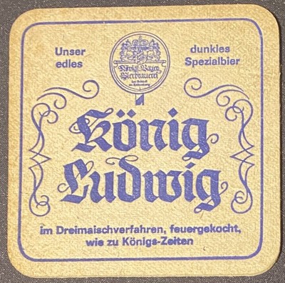 Bierdeckel /Bierfilzl / Brauerei  König Ludwig Dunkel Kaltenberg    (O5-15-25-1)