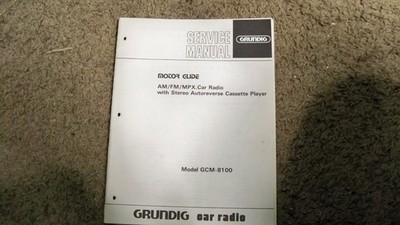 Original Grundig GCM-8100 Car Stereo Service Manual