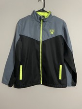 Nike Boys XL Colorblock Full Zip Jacket Black Gray Neon Yellow 158-170cm NWOT