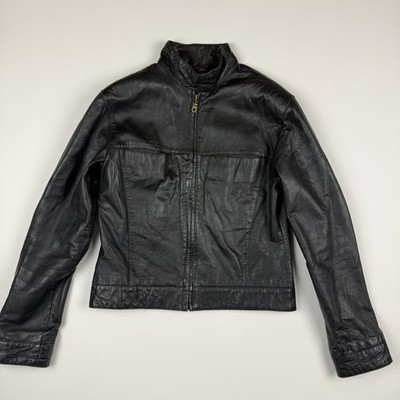 XTC 100% Leather Jacket XTC Leather Of New York Mens Size S Black Biker Short