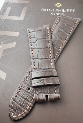 Patek Philippe Nautilus ALLIGATOR Watch Strap D-B76-25/18mm CHOCOLATE BROWN SM