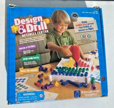 Design & Drill Kids Activity Center Educational Insights Play Tool 120 pc + Set