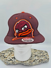Vintage Virginia Tech Hokies Hat Zephyr Z Stitched Mascot Underside Snapback