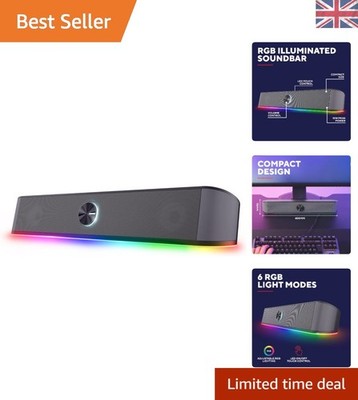 Stylische GXT 1619 Rhox Soundbar - RGB-Beleuchtung, wasserdicht & Stereo-Sound