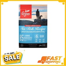 ORIJEN Six Fish Grain-Free Poultry Free High-Protein Dry Dog Food, 13-lb bag