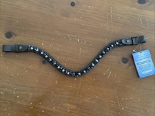NWT High Score Equestrian Preciosa Crystal Browband, Brown Leather, Warmblood
