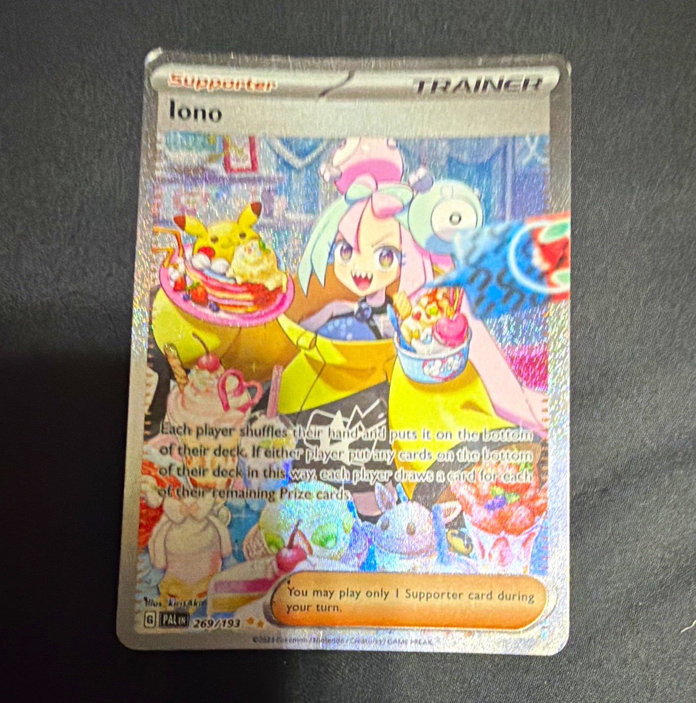Pokemon Iono Trainer Full Art Holo Special Illustration Rare 269/193 2023