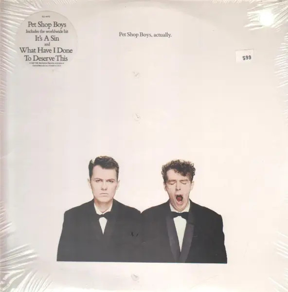Pet Shop Boys Actually Parlophone Vinyl LP 12 Inch 33 RPM EX 1987
