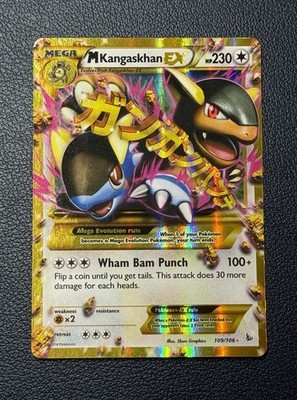2014 Pokémon XY Flashfire Mega Kangaskhan EX Secret Rare Holo 109