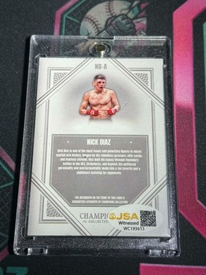 Nick Diaz Auto #ND-A Champions Collection JSA Witnessed Autograph