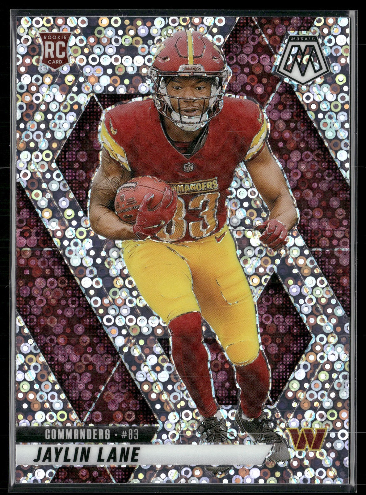 2025 Panini Mosaic #306 Jaylin Lane Mosaic No Huddle Silver