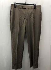 Calvin Klein Men's Olive Flat Front Dress Trousers NWT Sz 33x30