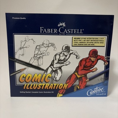 NEW Faber Castell Creative Studio Comic Illustration Kit Boxed Art Drawing Set 