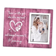 New Mom Gifts for Baby Girl Mom Picture Frame from Newborn Daughter, Pink