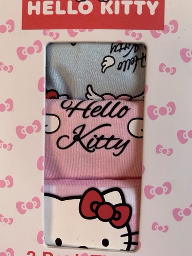 Hello Kitty 3Pk Thong Underwear Set Of 3 Thongs Size XS Brand New In The Box - Picture 2 of 4