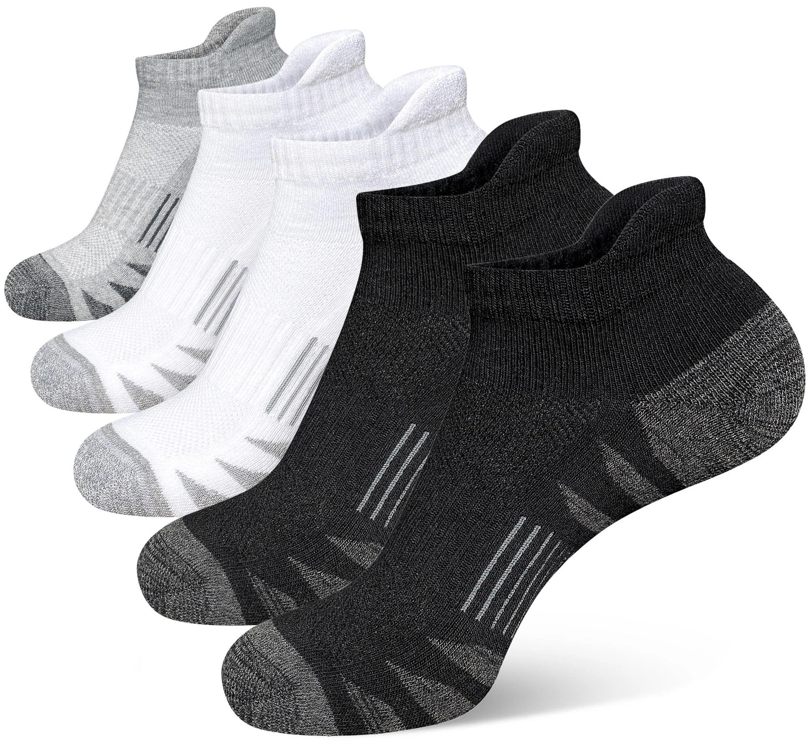 Men's Athletic Cushioned Cotton Socks, Anti-blister Wicking Breathable Runnin...