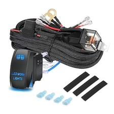 Wiring Harness 16.4FT Nylon Harness for Light Bar Fog Lights 12V 40A 2 Leads