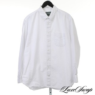Gitman Vintage Made in USA Solid White Oxford Cloth OCBD Button Down Shirt XL NR