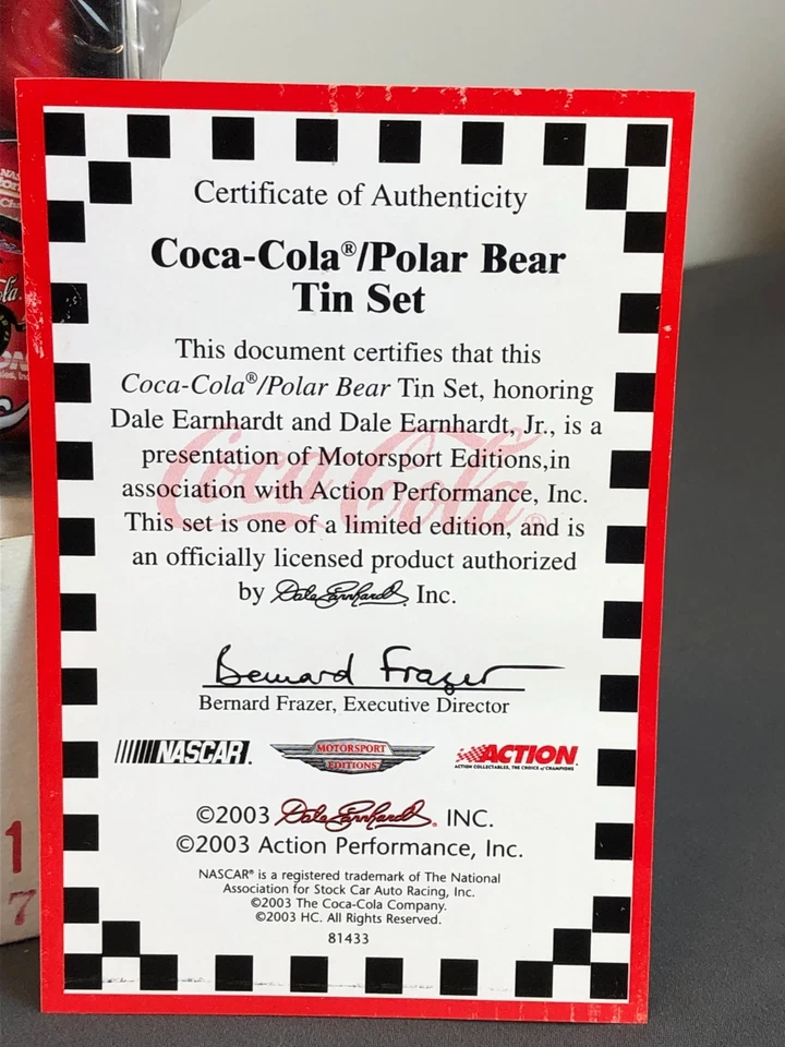 Lot of 5 1:64 Diecast Tin Sets DALE EARNHARDT SR/JR COCA-COLA COKE MONTE CARLO - Image 3 of 4