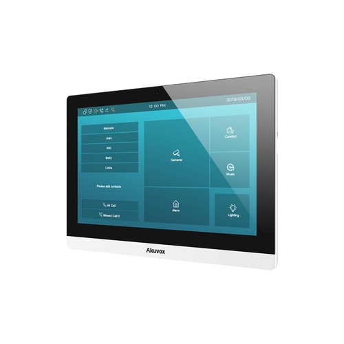 Akuvox C317A 10 Zoll Touch Monitor weiß PoE WiFi Kamera Audio Video * B-Ware - Afbeelding 3 van 3