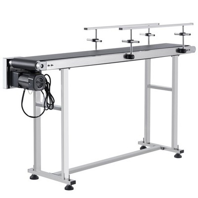 Stainless Steel Flat Belt Conveyor 59x7.8in Adjustable Speed Anti-Static