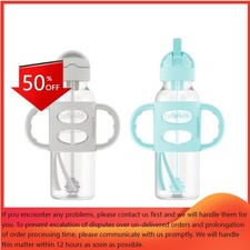 Dr. Brown's 8oz Milestones Narrow Sippy Straw - 2pk - 6m - Green Gray