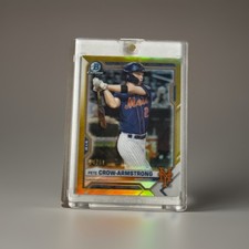 GOLD looks best 2021 Bowman Chrome /50 Pete Crow-Armstrong RC prospect GEM Mint