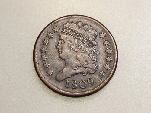 Photo of a 1809-P Half Cent from an eBay listing that sold on Jul 22, 2026