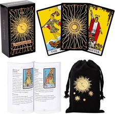 Tarot Cards 78PCS Deck with Guidebook  Linen Tarot Bag Smith Classic Artwork