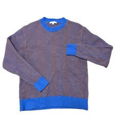 JW Anderson x Uniqlo Lamb Wool Crew Neck Sweater Unisex L Blue