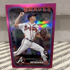 Topps 2024 Chrome Allan Winans #249 Pink Refractor Rookie Card Atlanta Braves