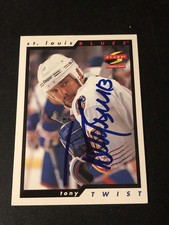 1996-97 Score Tony Twist #207 AUTO