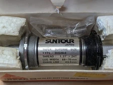 NOS NIB Suntour Superbe Bottom Bracket Double 1.37"x24T Made In Japan