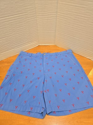 BOCA Classics Mens Lobster Print Blue Shorts 40 Preppy Summer Nautical Beach 
