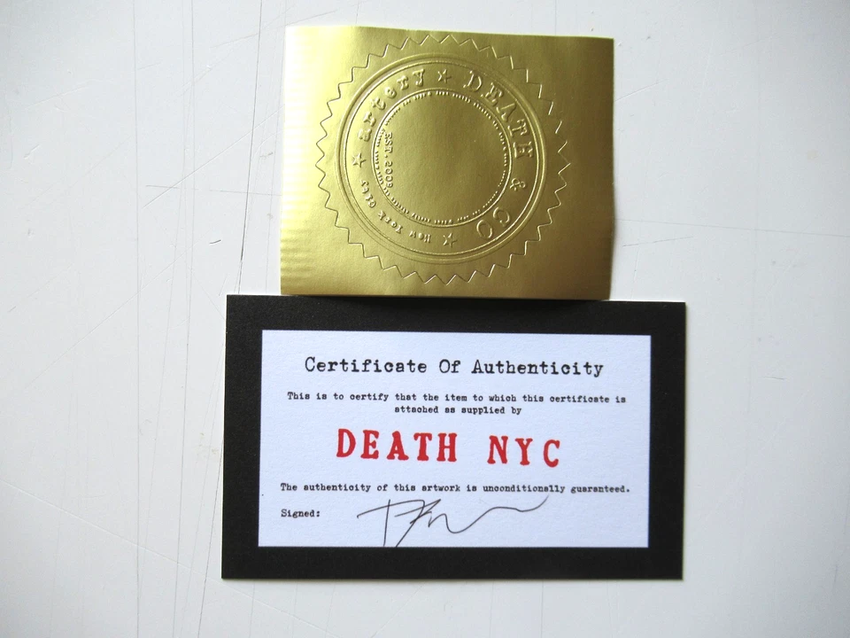 DEATH NYC (1979) SIEBDRUCK VON 2020 ORIGINAL HAND SIGNIERT, NUMMERIERT 32x45cm - Bild 4 von 4