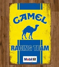 Camel Racing Team 8 x 12 Novelty Metal Sign Shrink-Wrapped New!
