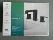Peerless Ezra Bathroom Faucet Widespread Matte Black P3571LF-BL Brand New