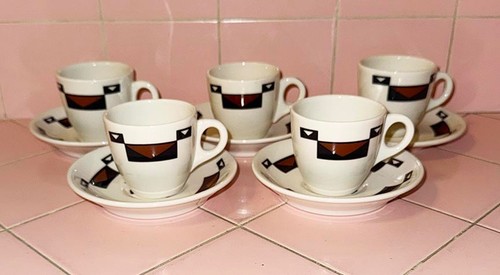 Vintage Demitasse Cups & Saucers Ahwahnee Hotel Sterling China Yosemite Expresso