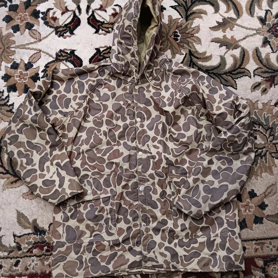 De Colección Para Hombres S Ozark Trail Chaqueta de Lluvia con Capucha Acolchada Pato Caza Camuflaje Patrón PVC  Foto 3 de 4