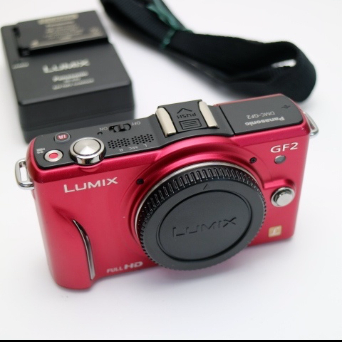 Panasonic LUMIX DMC-GF2 12.1 MP Digital Camera Red w/14-42mm