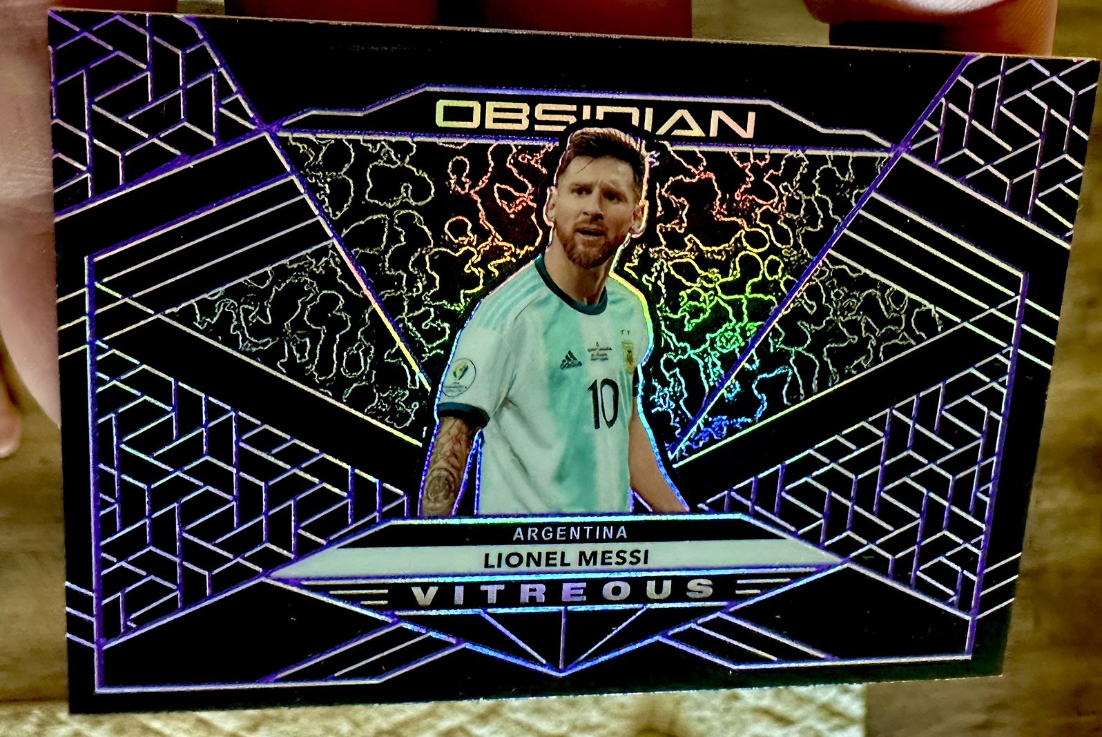 2019-20 Panini Obsidian Soccer Electric Etch Purple- Lionel Messi /65 Argentina